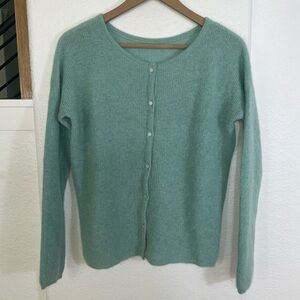 Sezane Mint Green Crew Neck Sweater